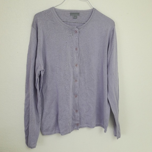 Talora Sweaters - Talora Made in Italy Lilac Cardigan Sweater Large